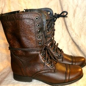 NWB! Steve Madden Troopa Combat Boots Size 7.5 - Brown